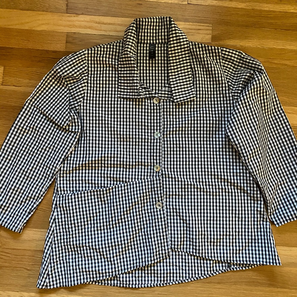 Gingham rain jacket